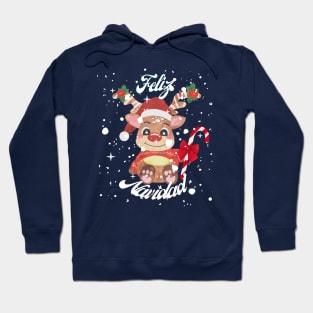 FELIZ NAVIDAD REINDEER Hoodie